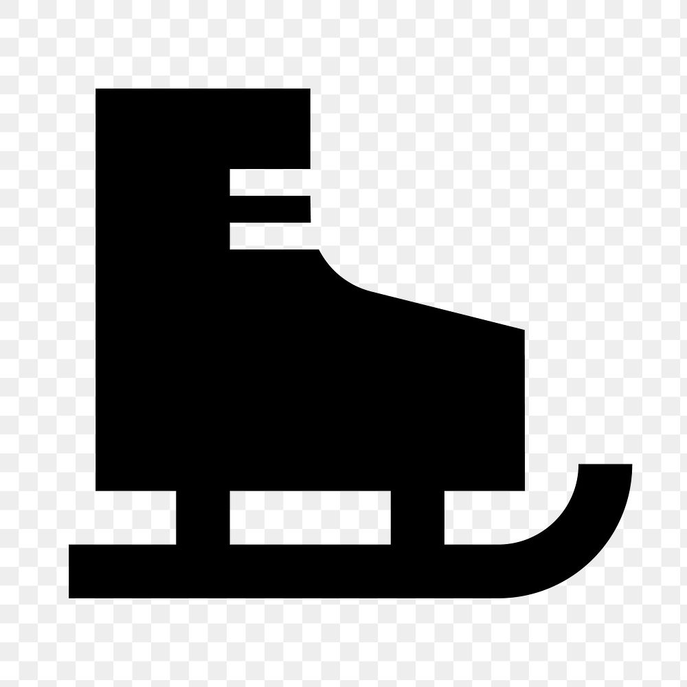 PNG ice skate flat icon, transparent background