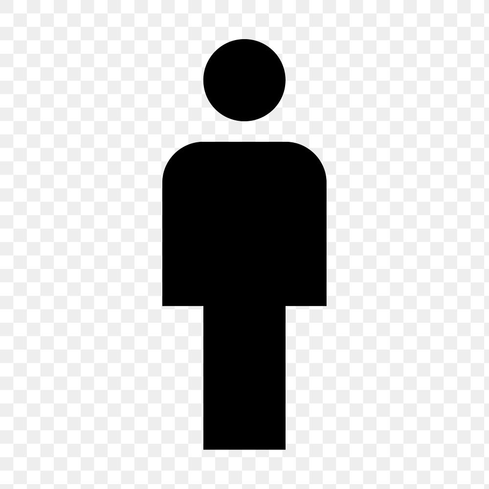 PNG man flat icon, transparent background