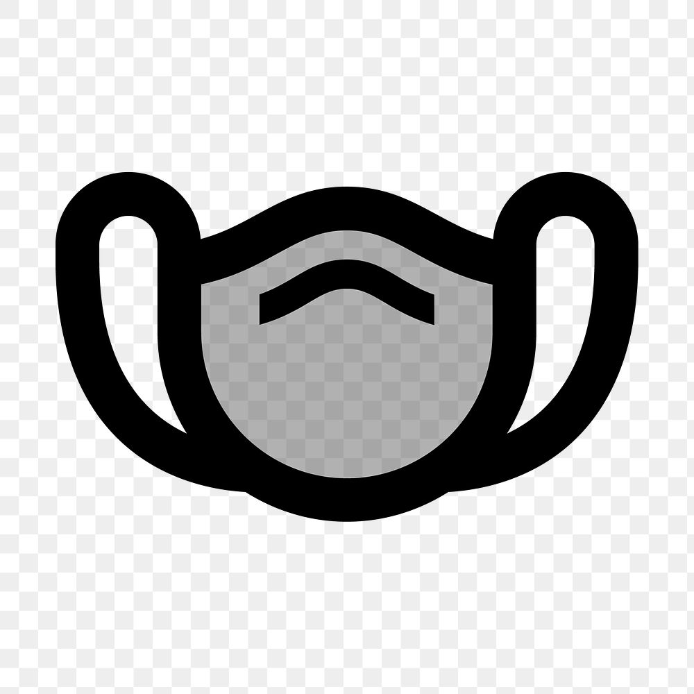 PNG face mask flat icon, transparent background