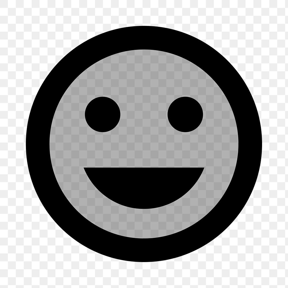 PNG smiling emoticon flat icon, transparent background