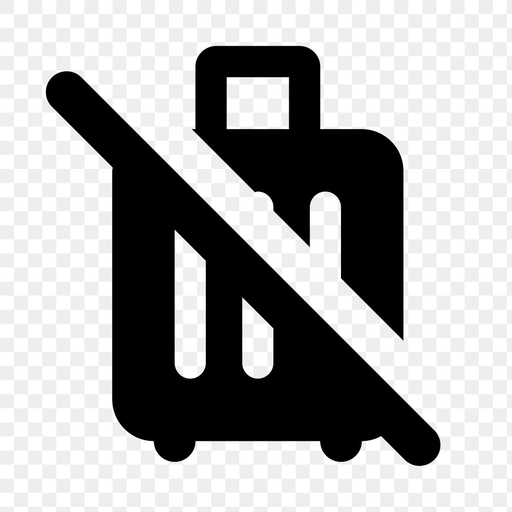 PNG no luggage flat icon, transparent background