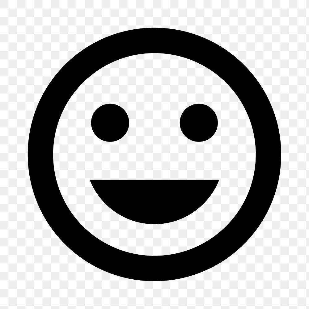 PNG smiling emoticon flat icon, transparent background