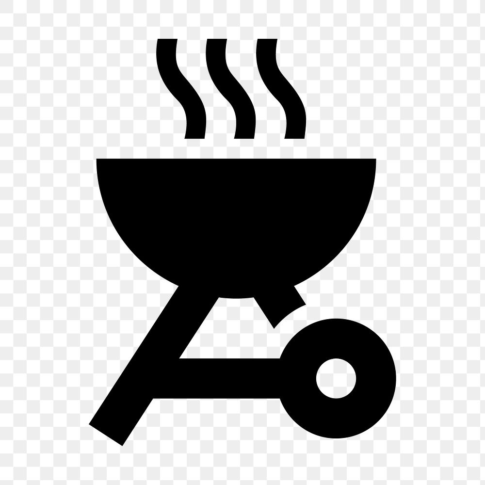 PNG bbq flat icon, transparent background