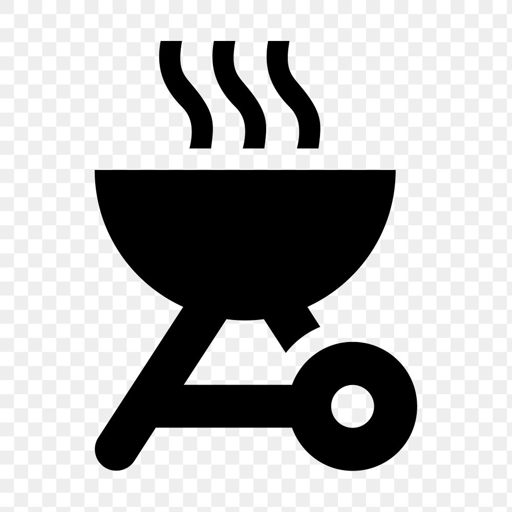 PNG bbq flat icon, transparent background