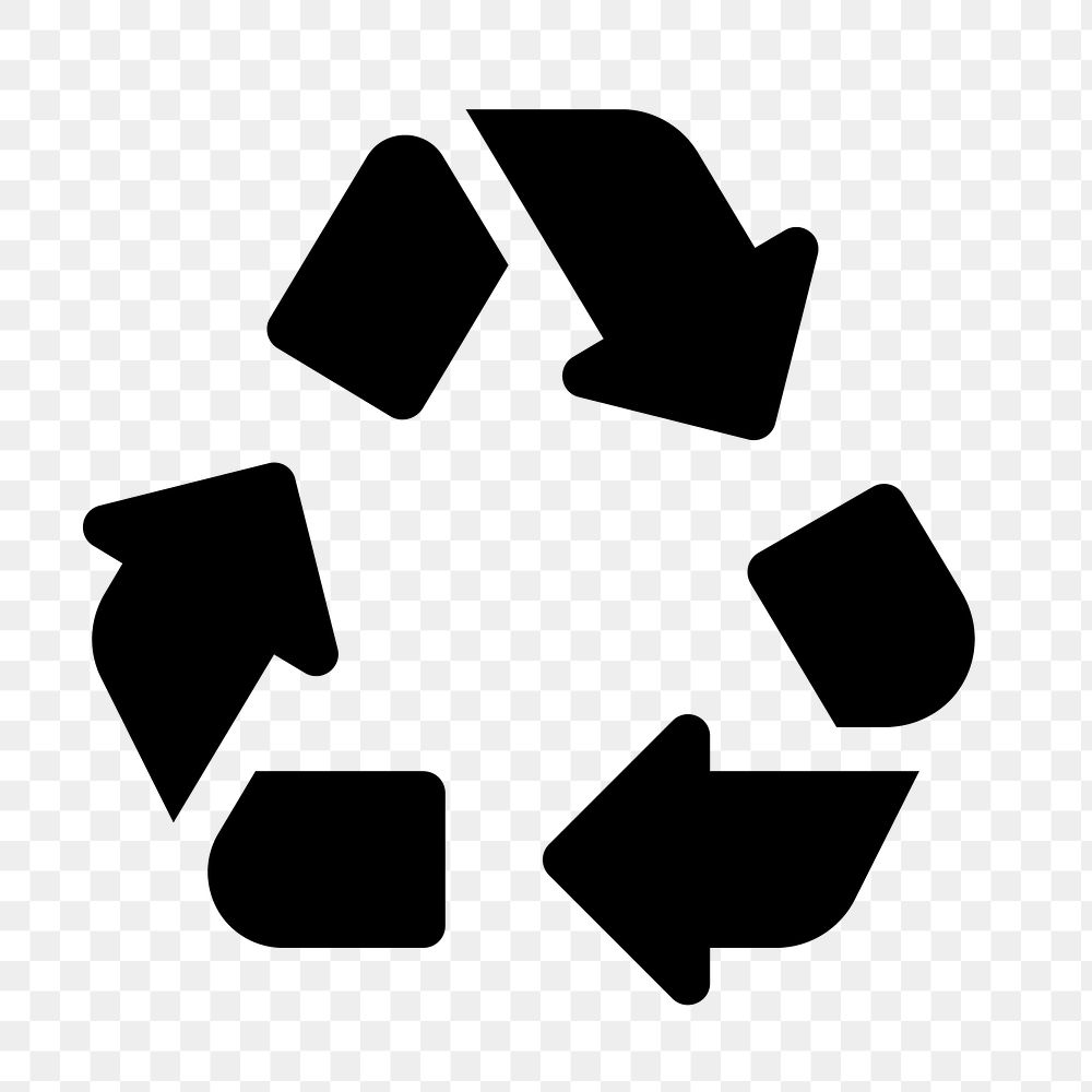 PNG recycle flat icon, transparent background