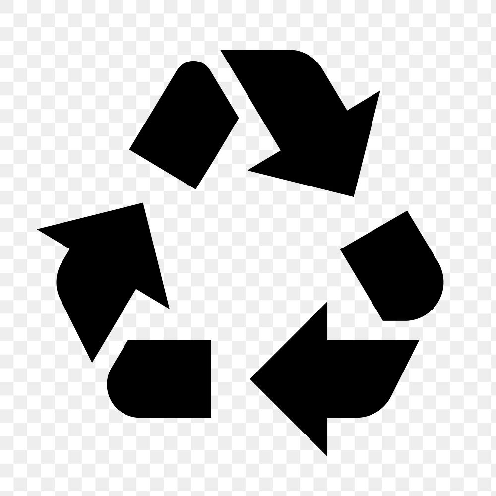 PNG recycle flat icon, transparent background