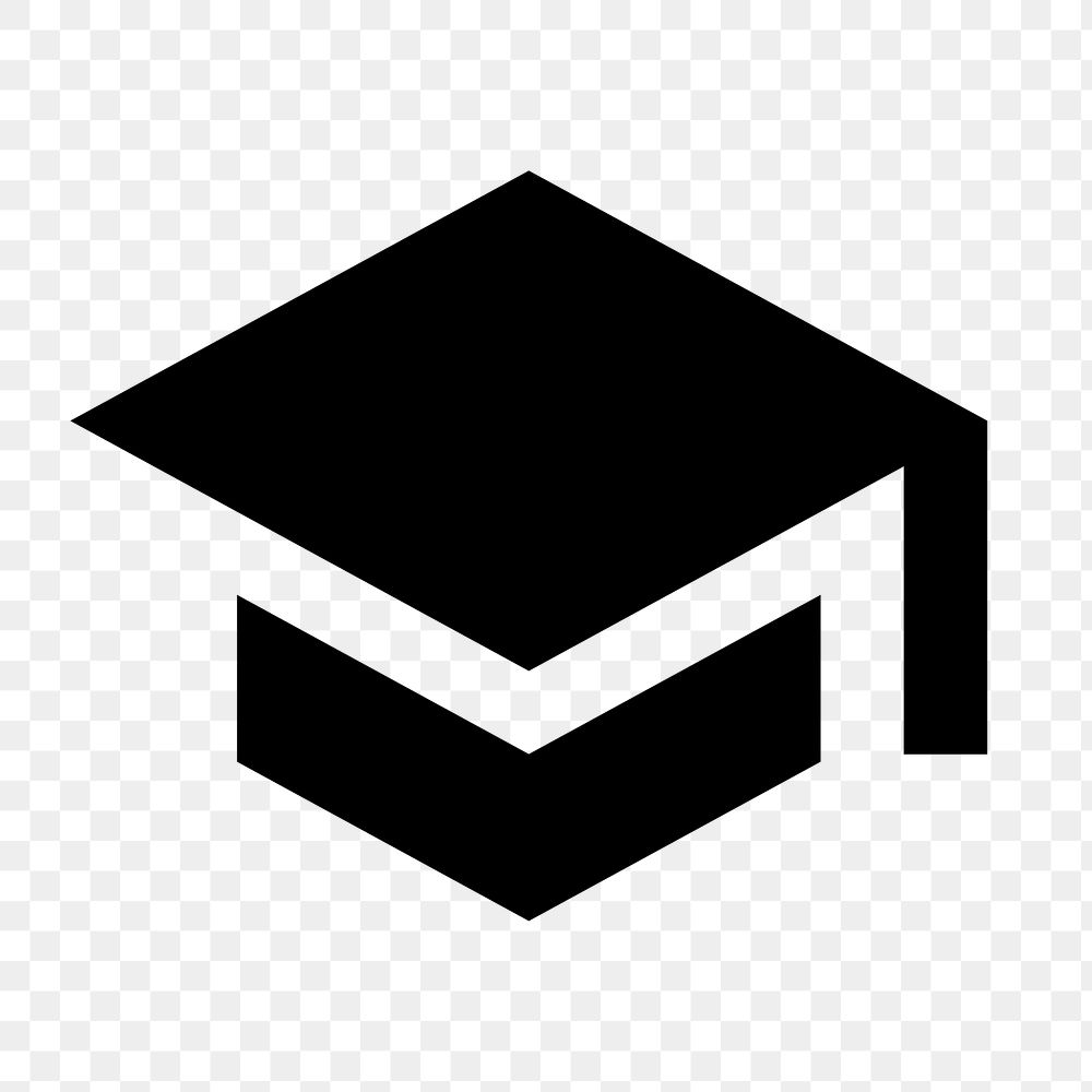 PNG graduation cap flat icon, transparent background