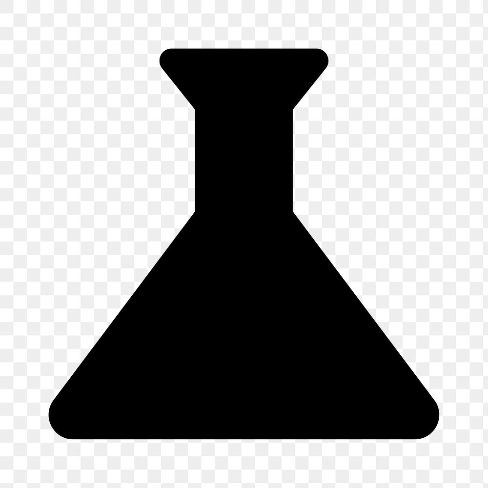PNG science flask flat icon, transparent background