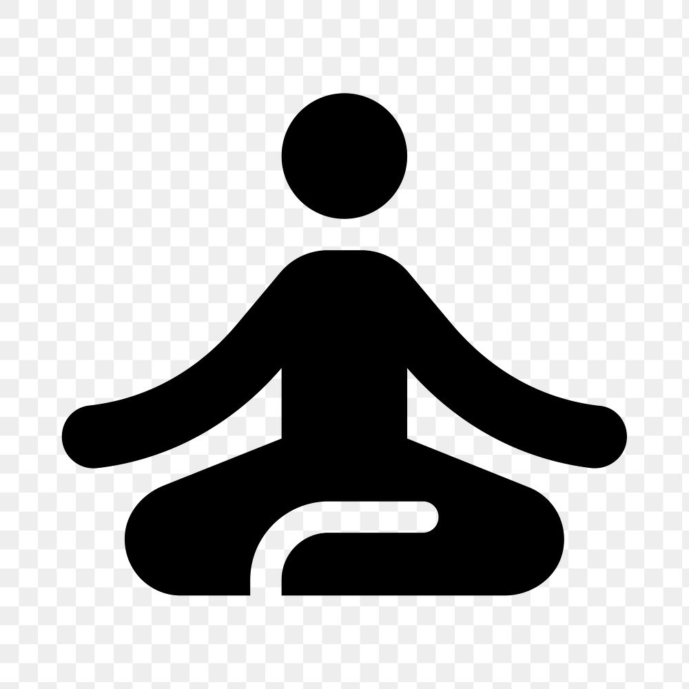 PNG yoga flat icon, transparent background