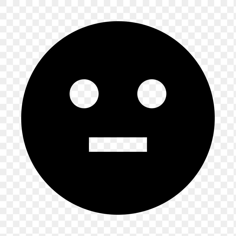 PNG bad mood emoticon flat icon, transparent background