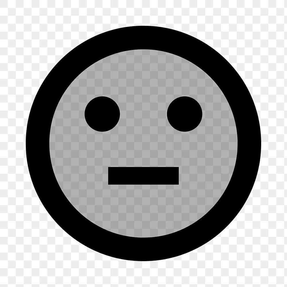 PNG bad mood emoticon flat icon, transparent background