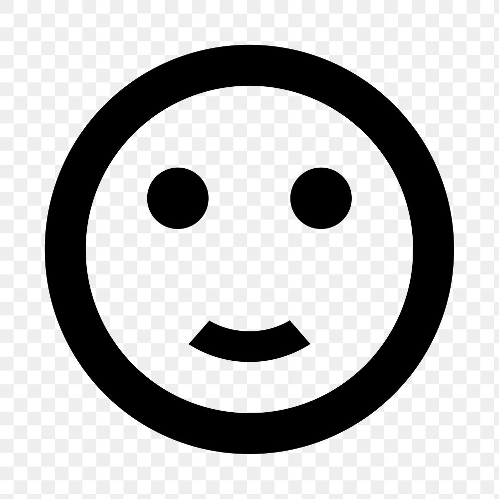 PNG smiling emoticon flat icon, transparent background