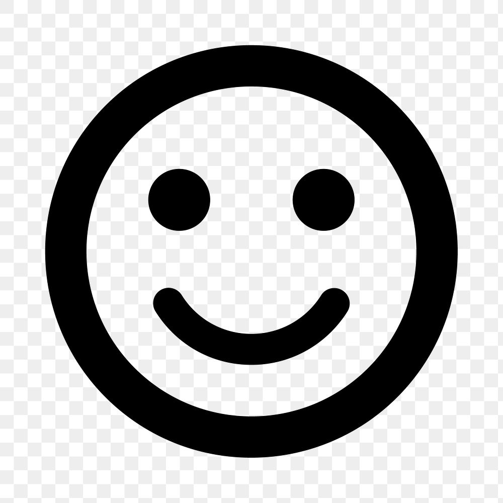 PNG smiling emoticon flat icon, transparent background