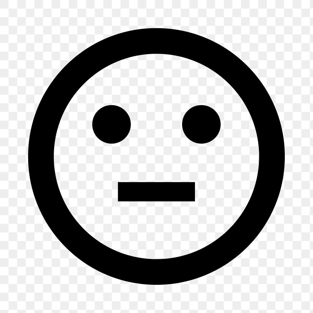 PNG bad mood emoticon flat icon, transparent background