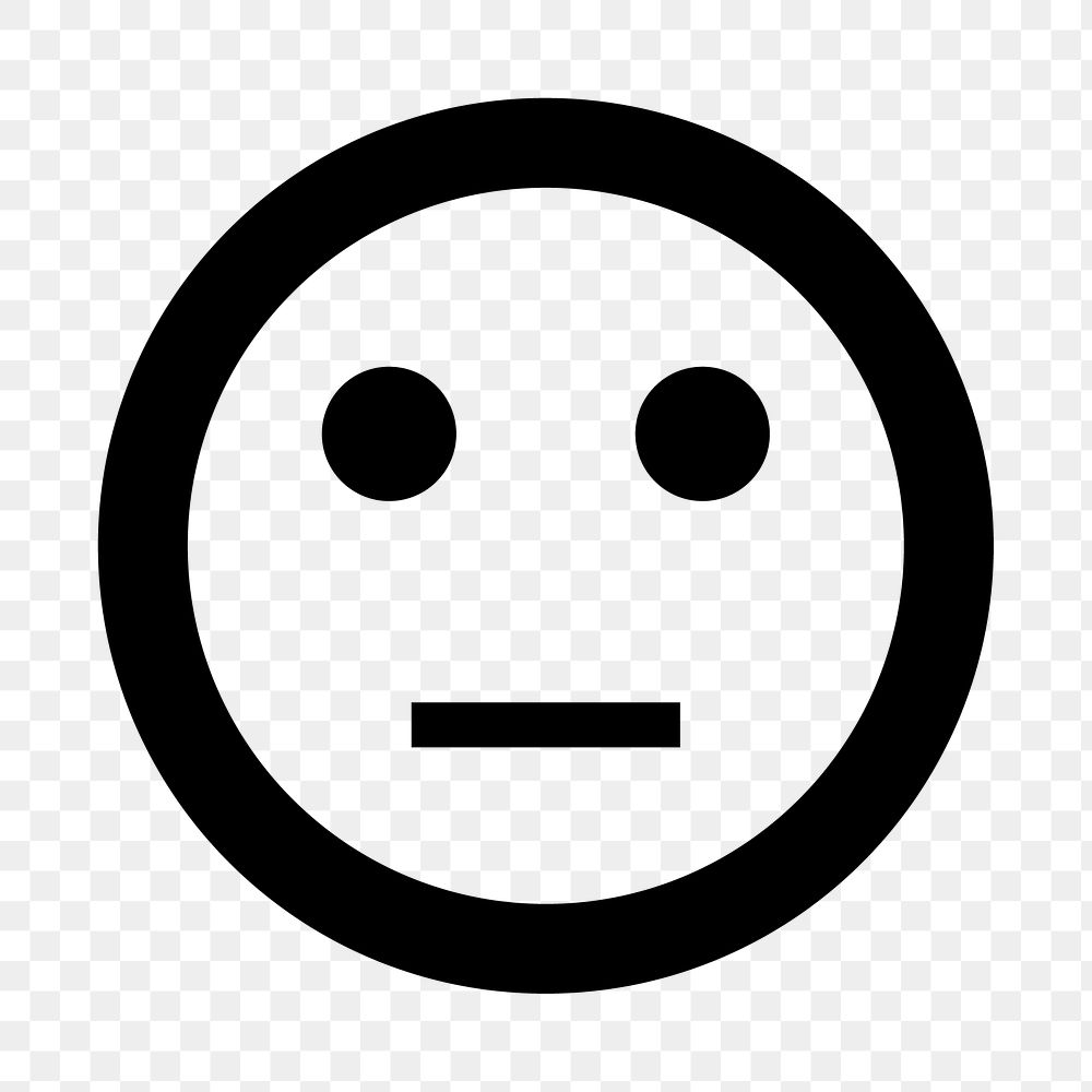 PNG bad mood emoticon flat icon, transparent background