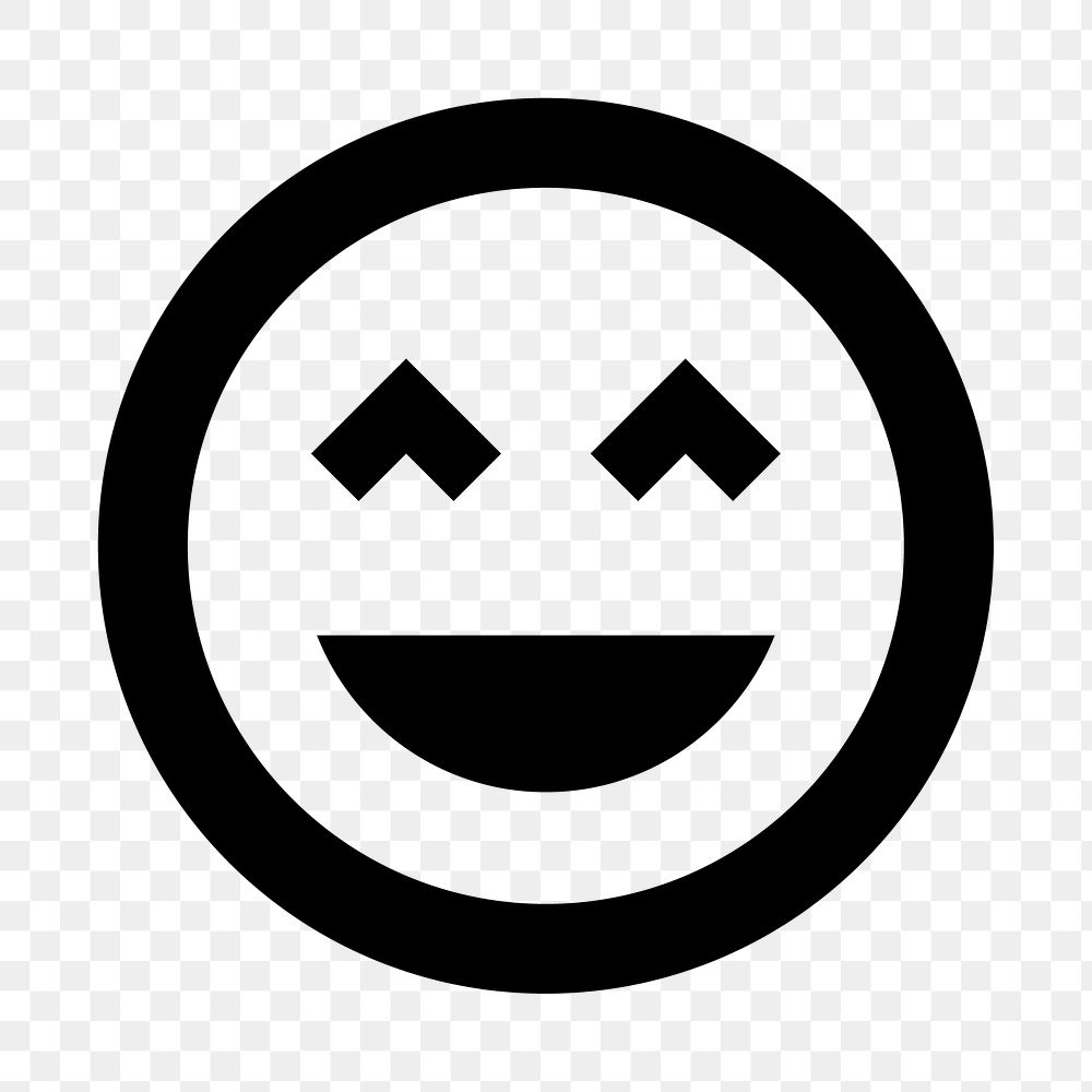 PNG smiling emoticon flat icon, transparent background