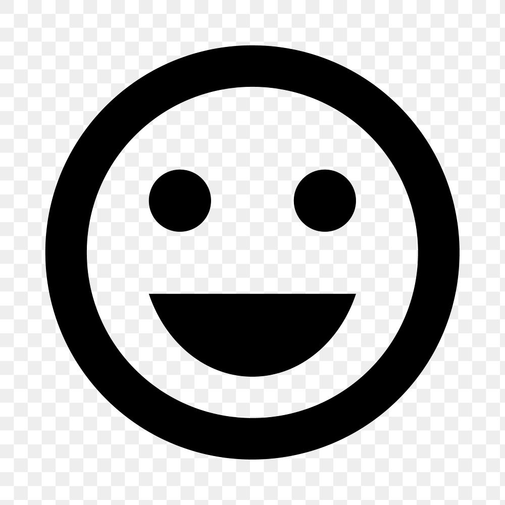 PNG smiling emoticon flat icon, transparent background