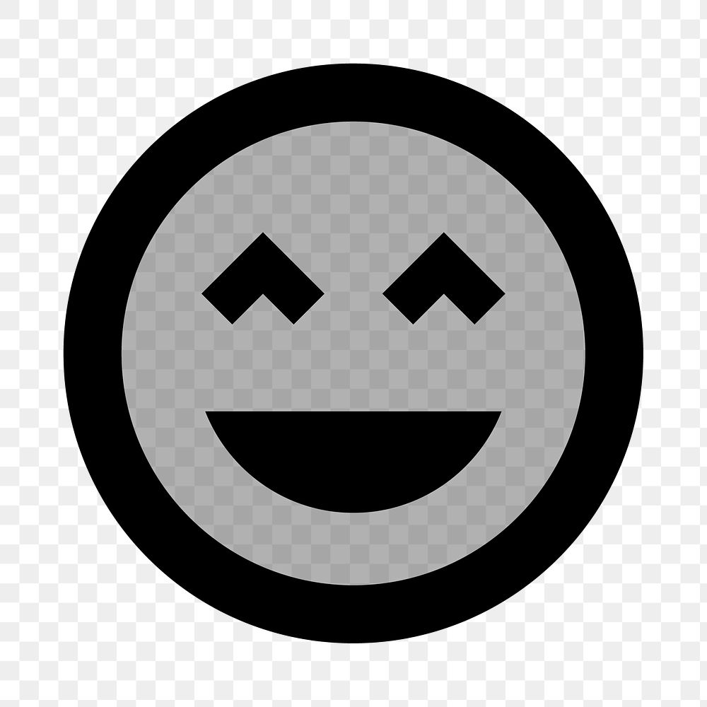 PNG smiling emoticon flat icon, transparent background