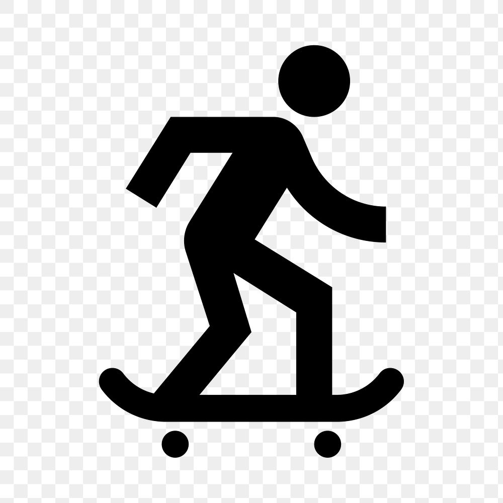 PNG skateboard flat icon, transparent background