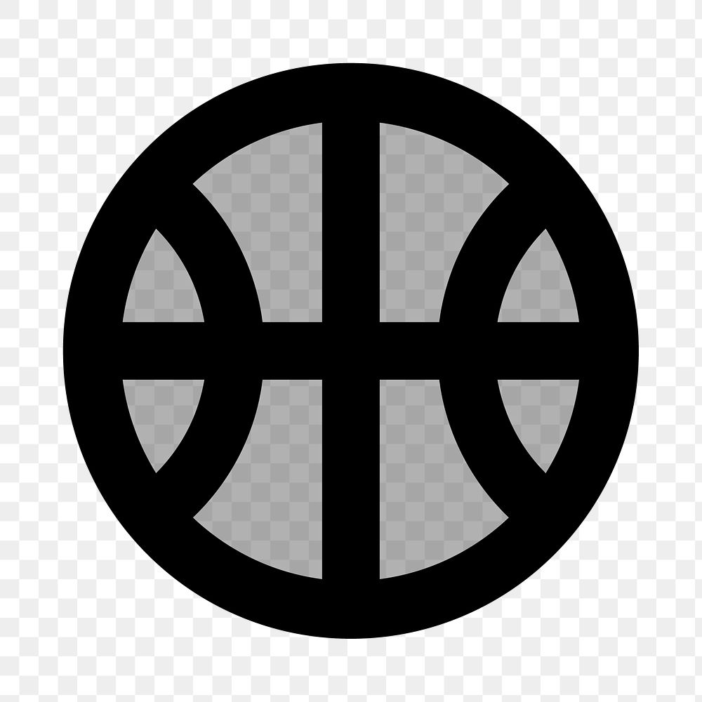 PNG basketball flat icon, transparent background