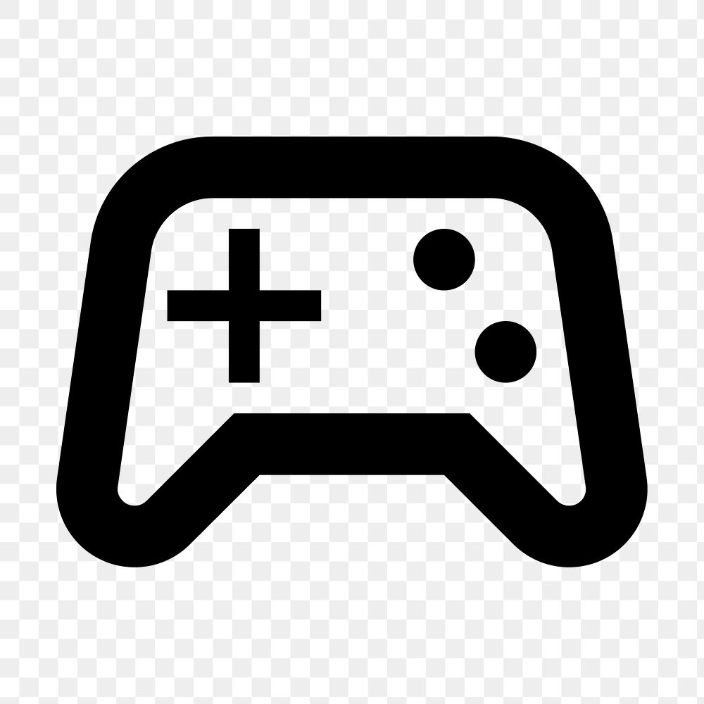 PNG game controller flat icon, transparent background