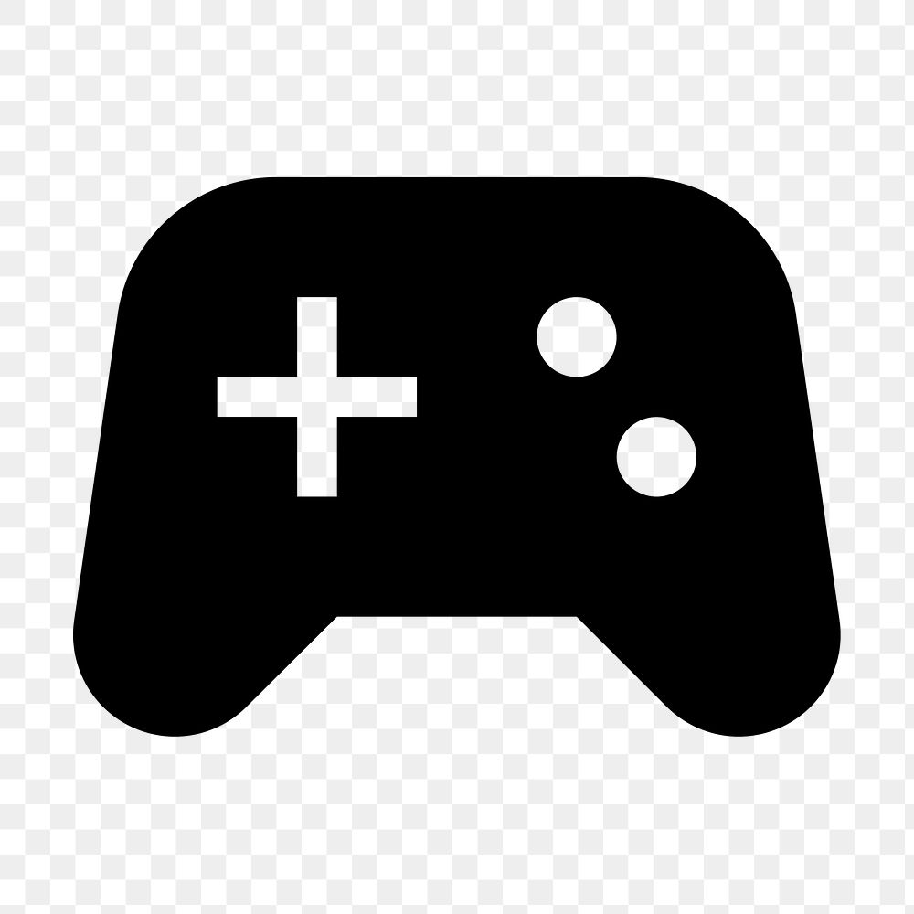PNG game controller flat icon, transparent background