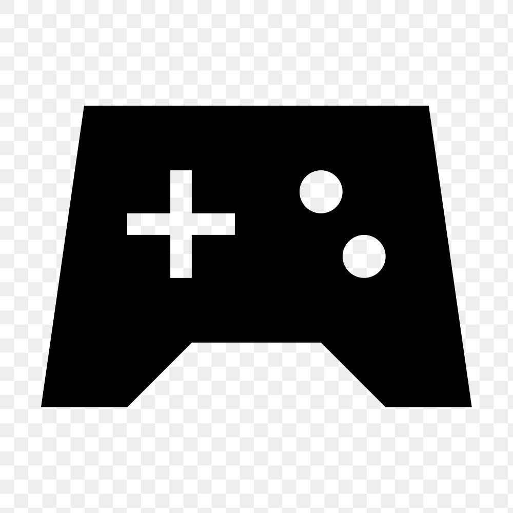 PNG game controller flat icon, transparent background