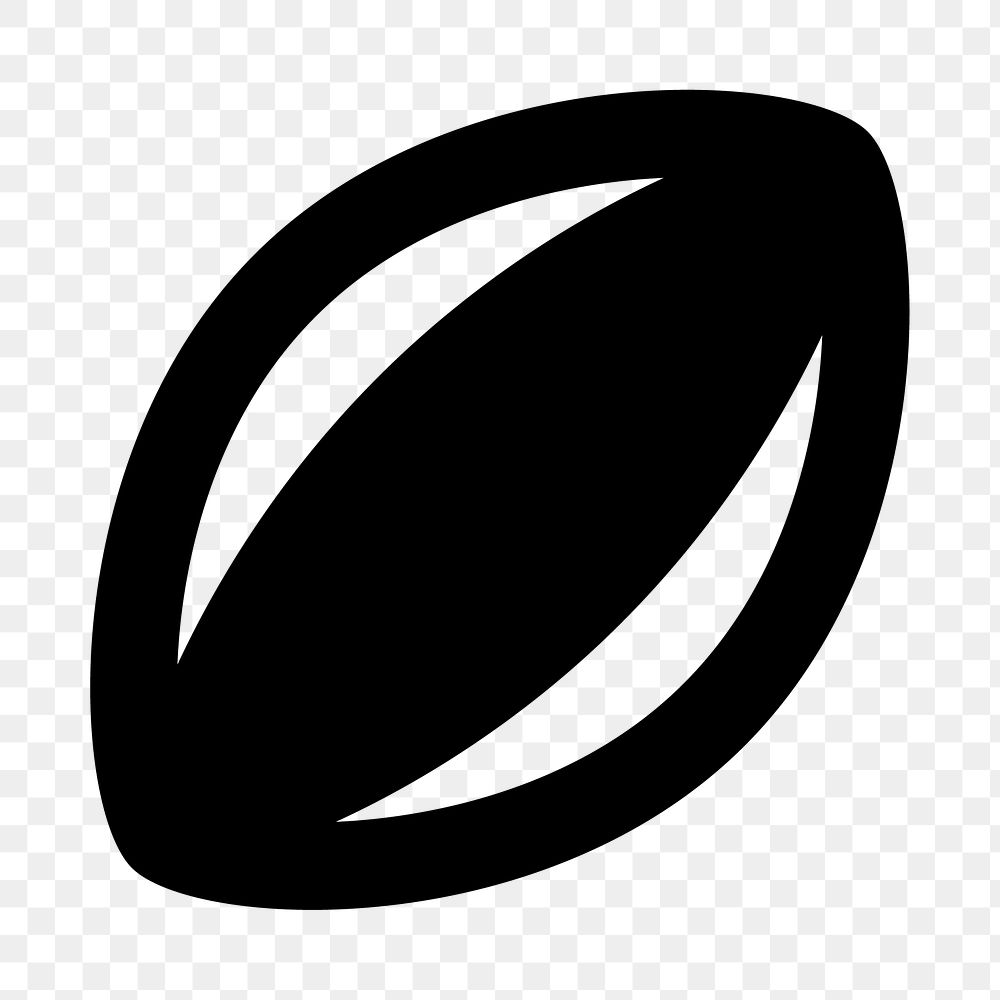 PNG rugby ball flat icon, transparent background