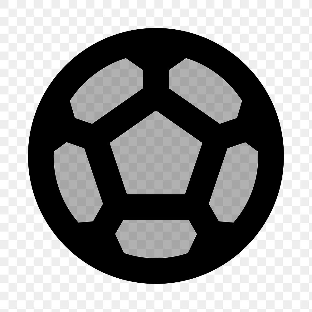 PNG soccer ball flat icon, transparent background