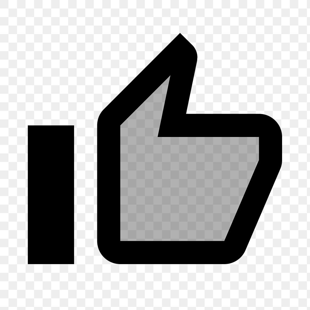 PNG thumbs up flat icon, transparent background