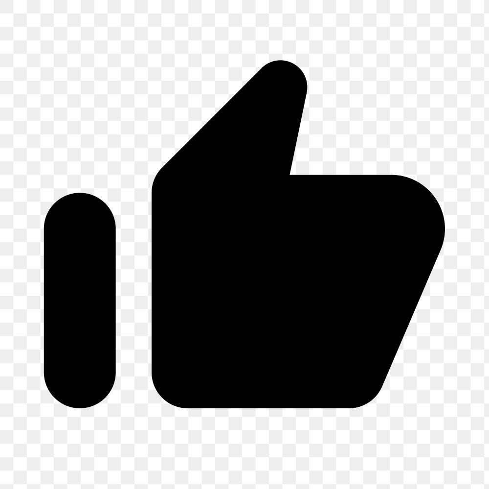 PNG thumbs up flat icon, transparent background