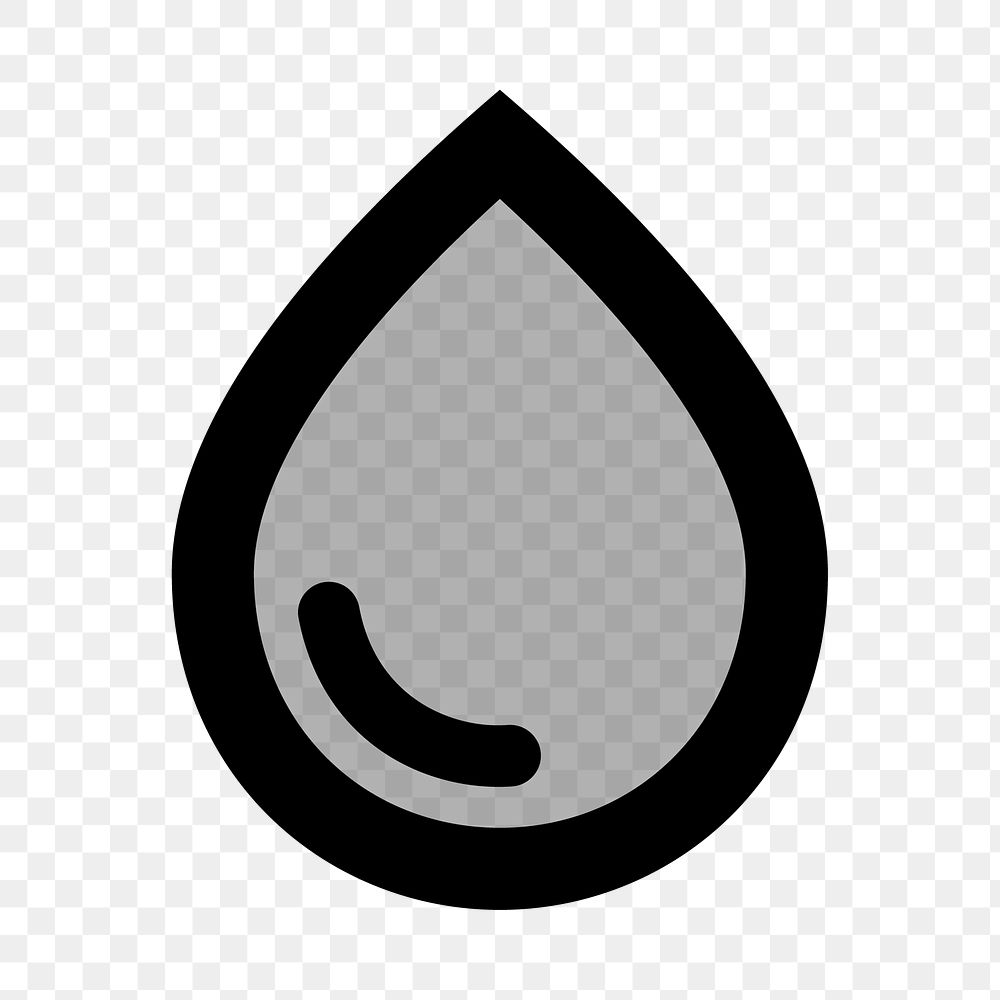 PNG water drop flat icon, transparent background