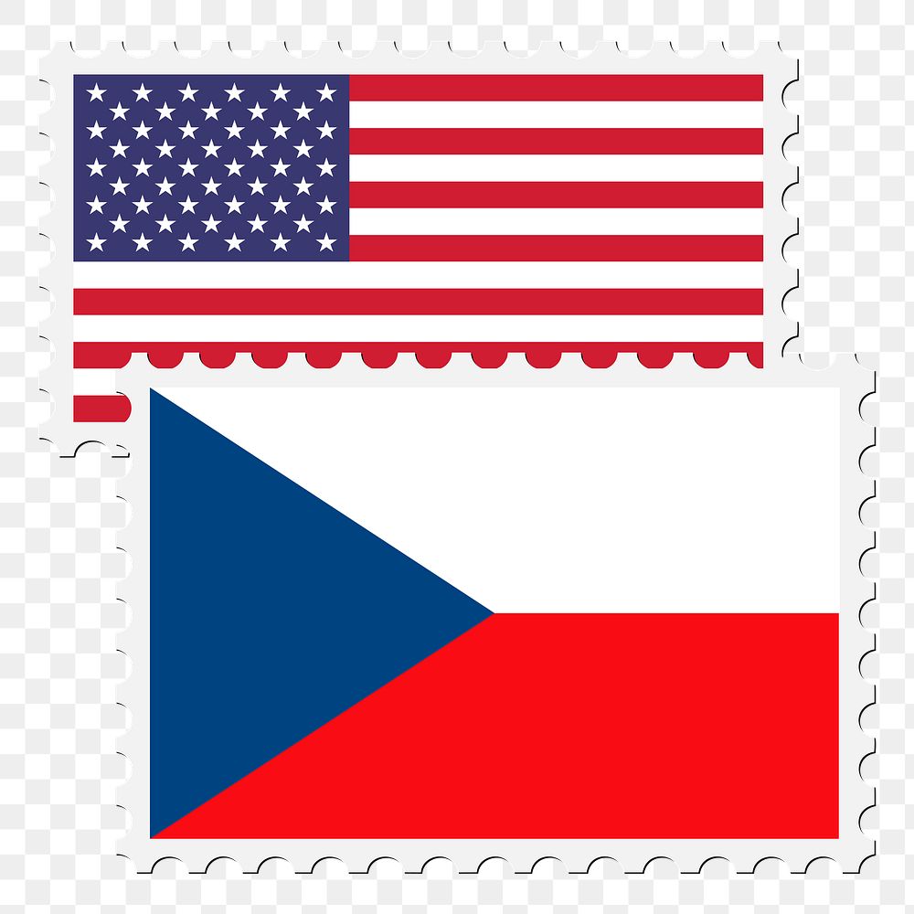 Flag stamps png sticker patriotic illustration, transparent background. Free public domain CC0 image.
