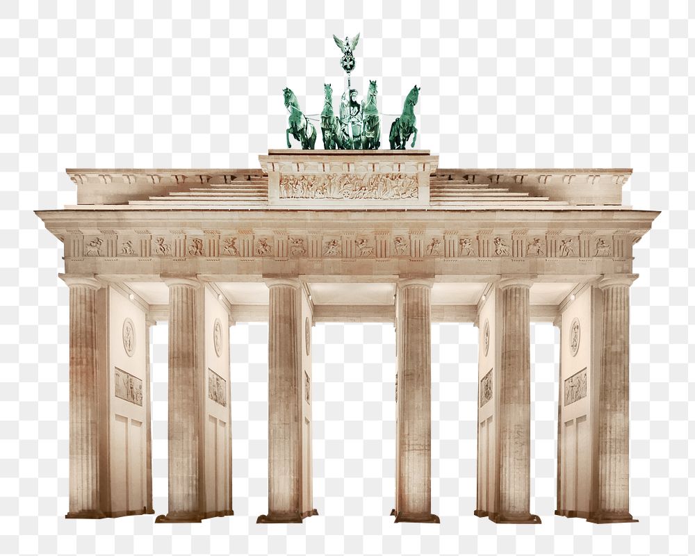 Png German Brandenburg gate, transparent background