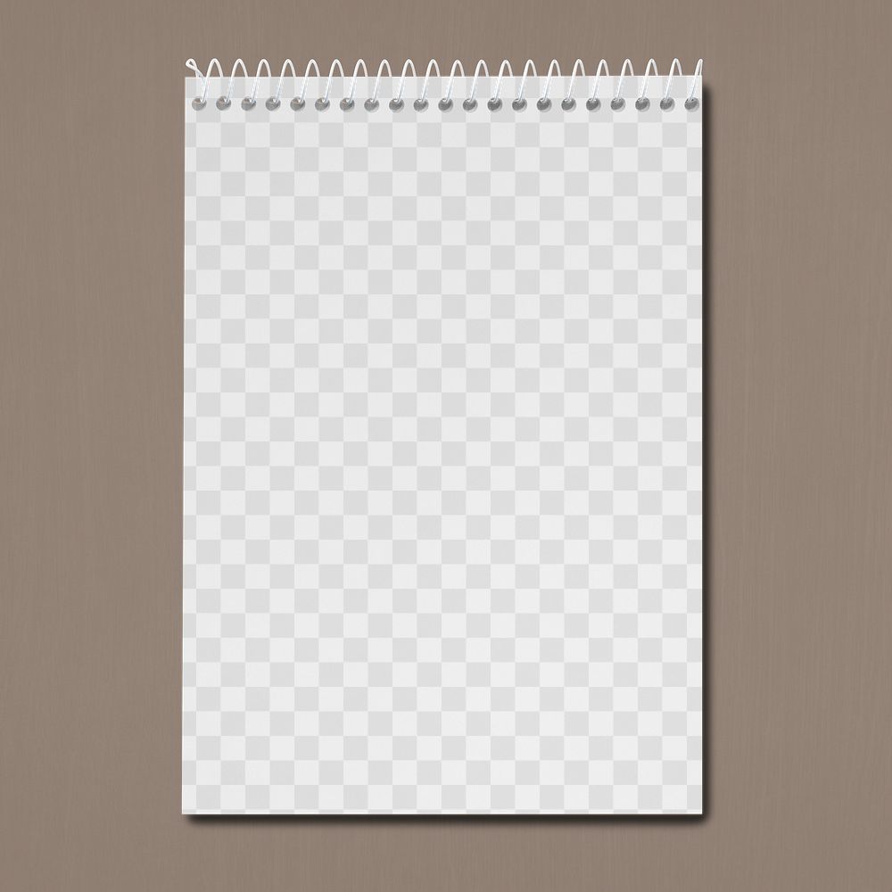 Sketch book png mockup, transparent design