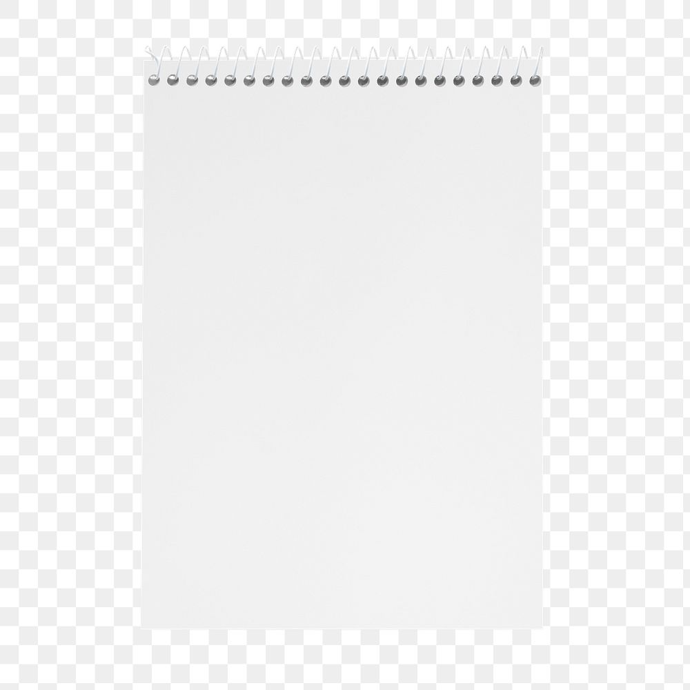 Blank notepad png, transparent background