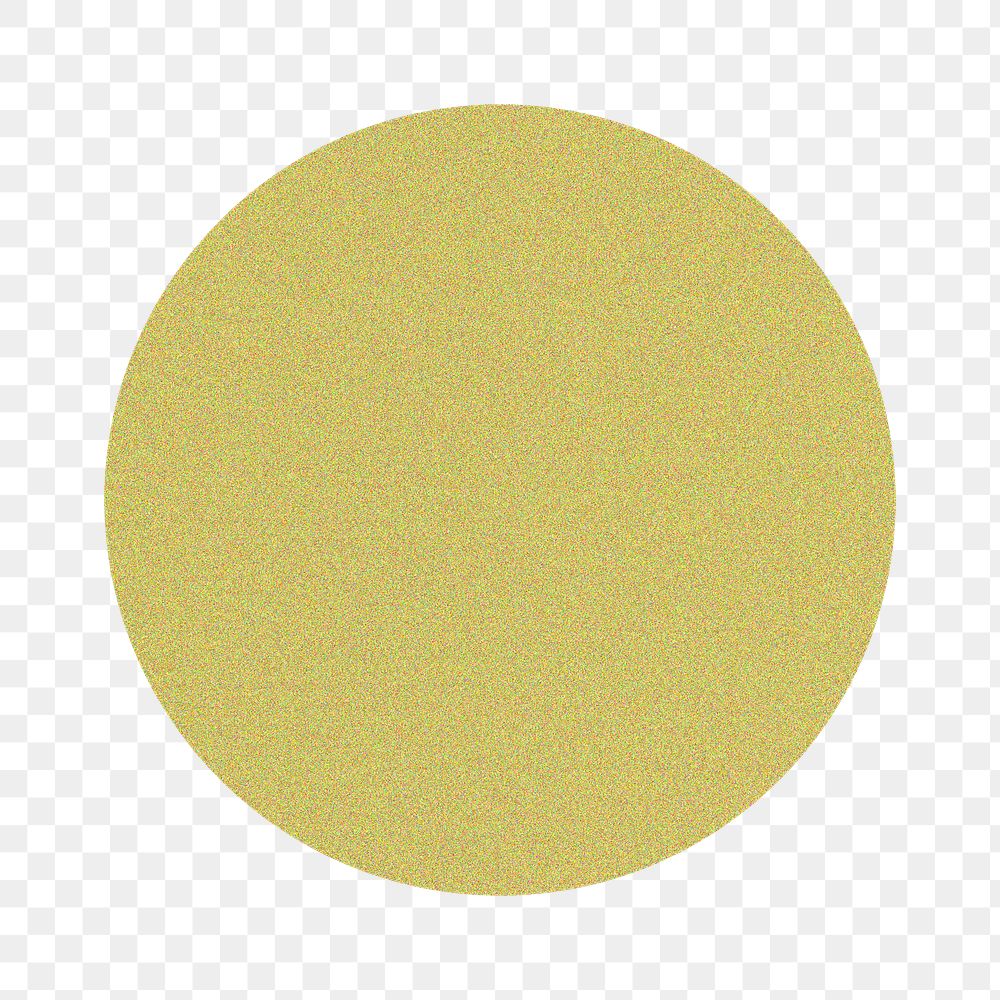 Png textured yellow circle graphic, transparent background