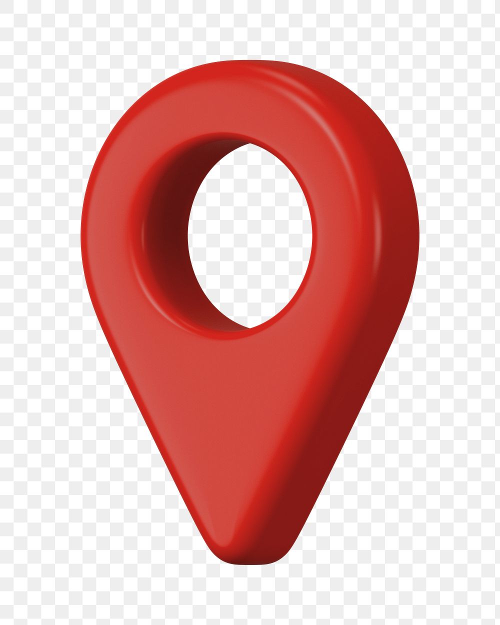 Red png current location symbol, transparent background