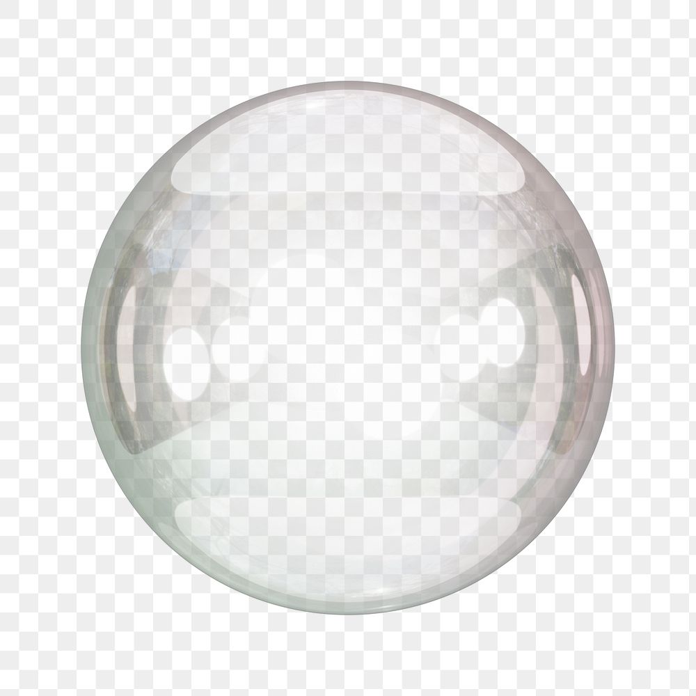 PNG 3D crystal ball, element illustration, transparent background