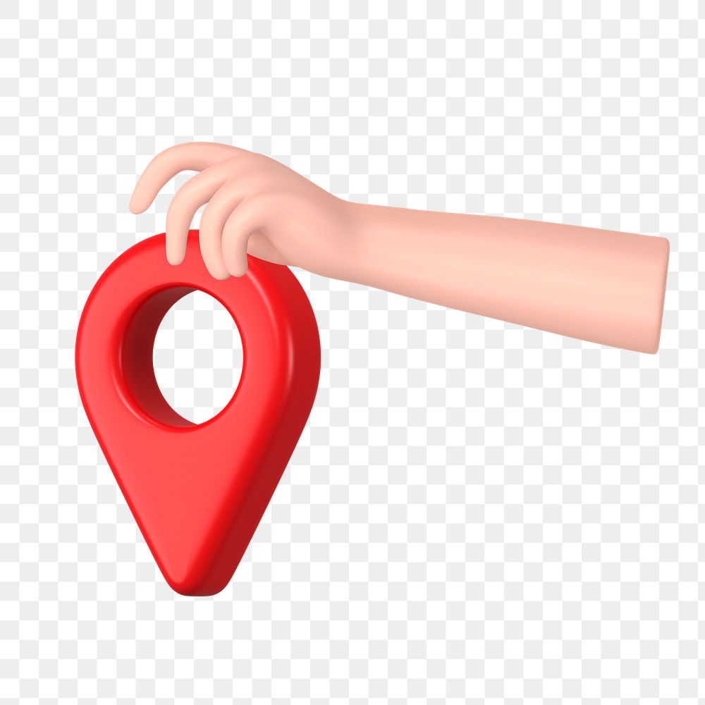 PNG 3D location pin, element illustration, transparent background