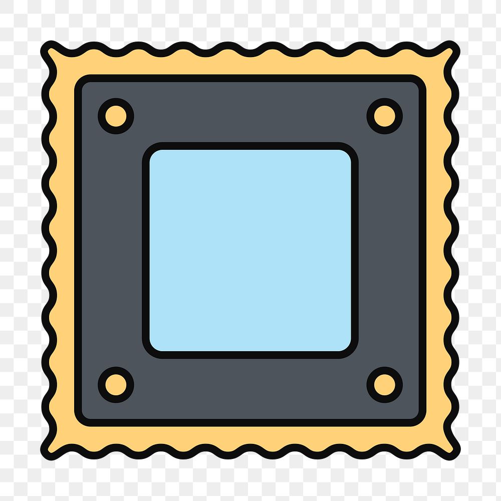 PNG Microchip, flat technology illustration, transparent background