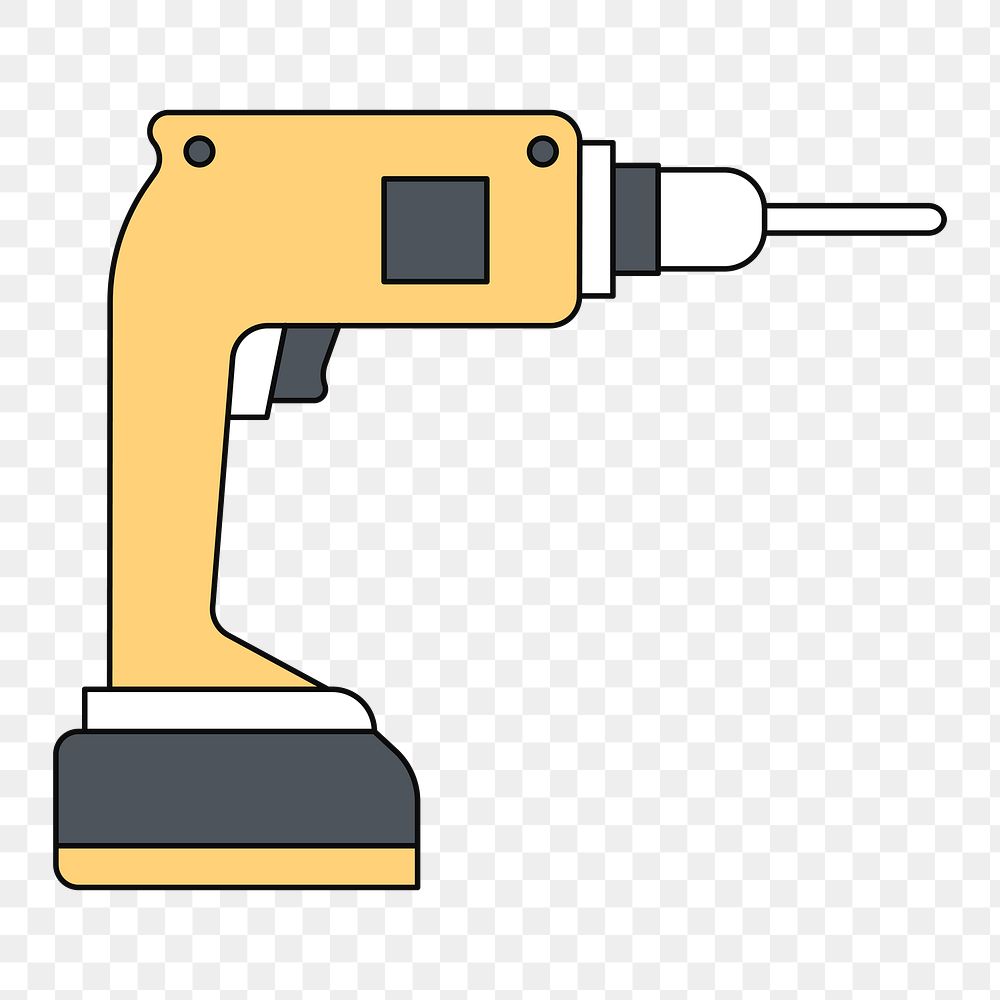 Electric screwdriver png illustration, transparent background