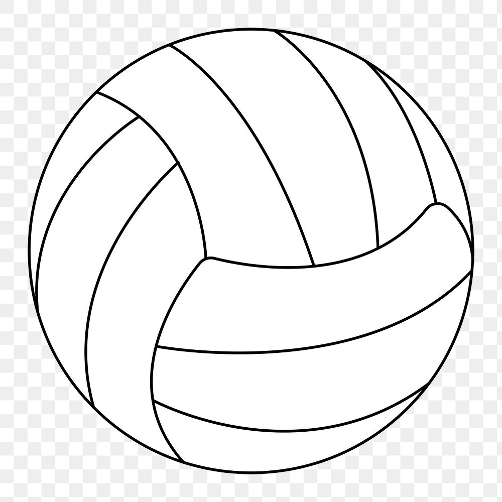 Png white volleyball ball illustration, transparent background