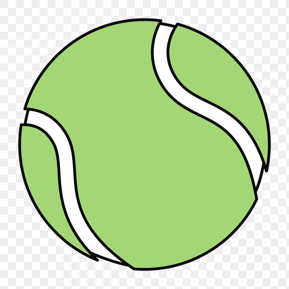Png tennis ball equipment illustration, transparent background