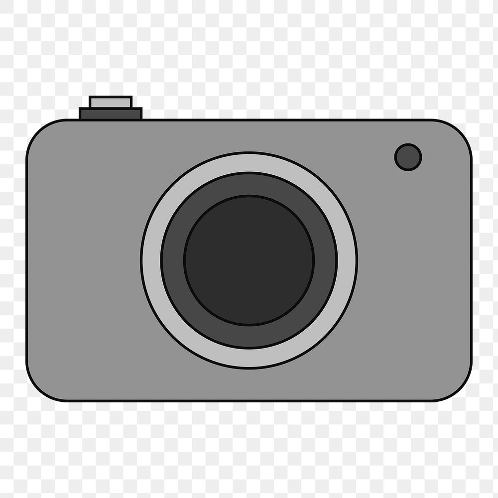 PNG Camera, flat digital device illustration, transparent background