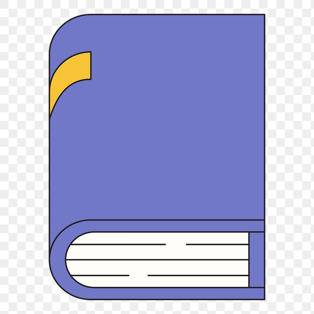 Png closed book top view illustration,  transparent background