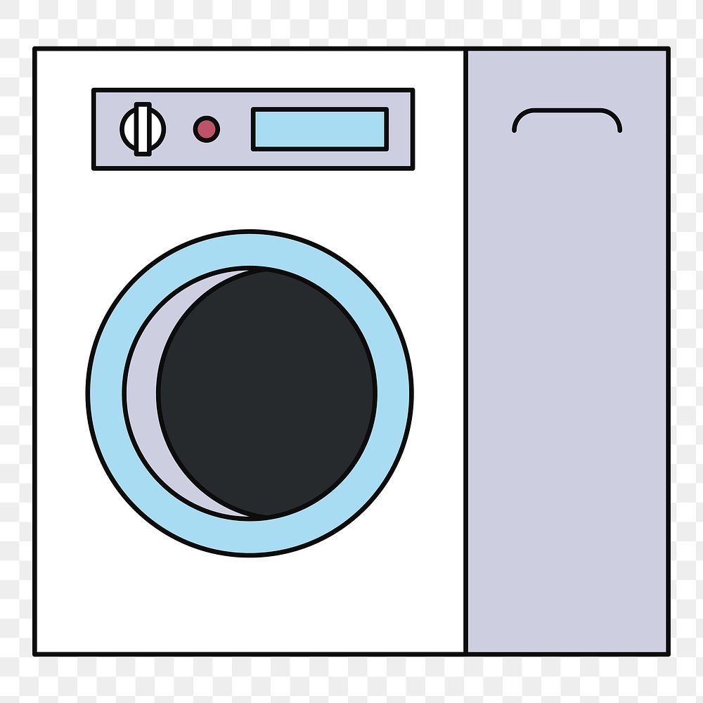 Png washer and dryer appliance illustration, transparent background
