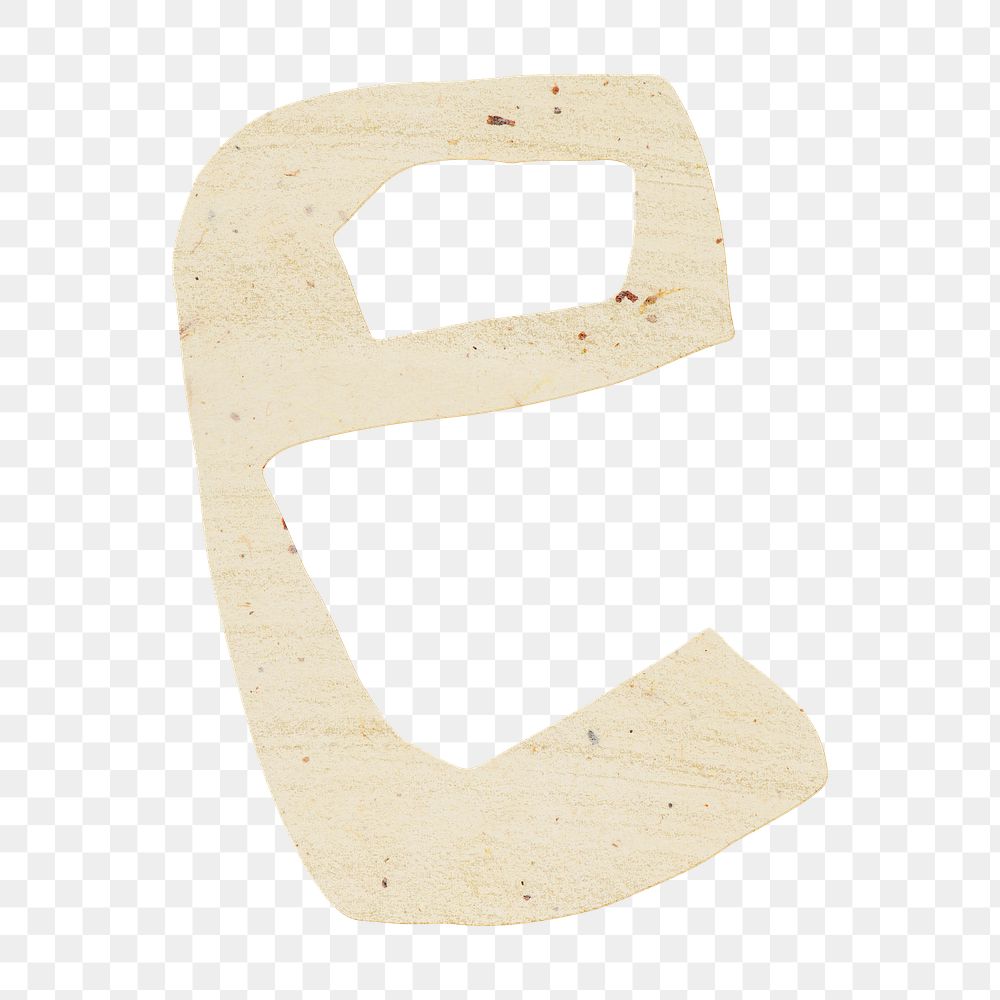 e letter png, paper English alphabet, transparent background