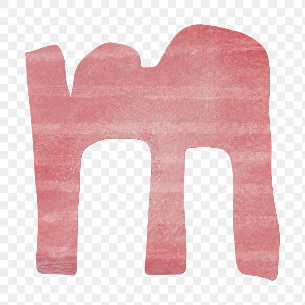 m  letter png, paper English alphabet, transparent background