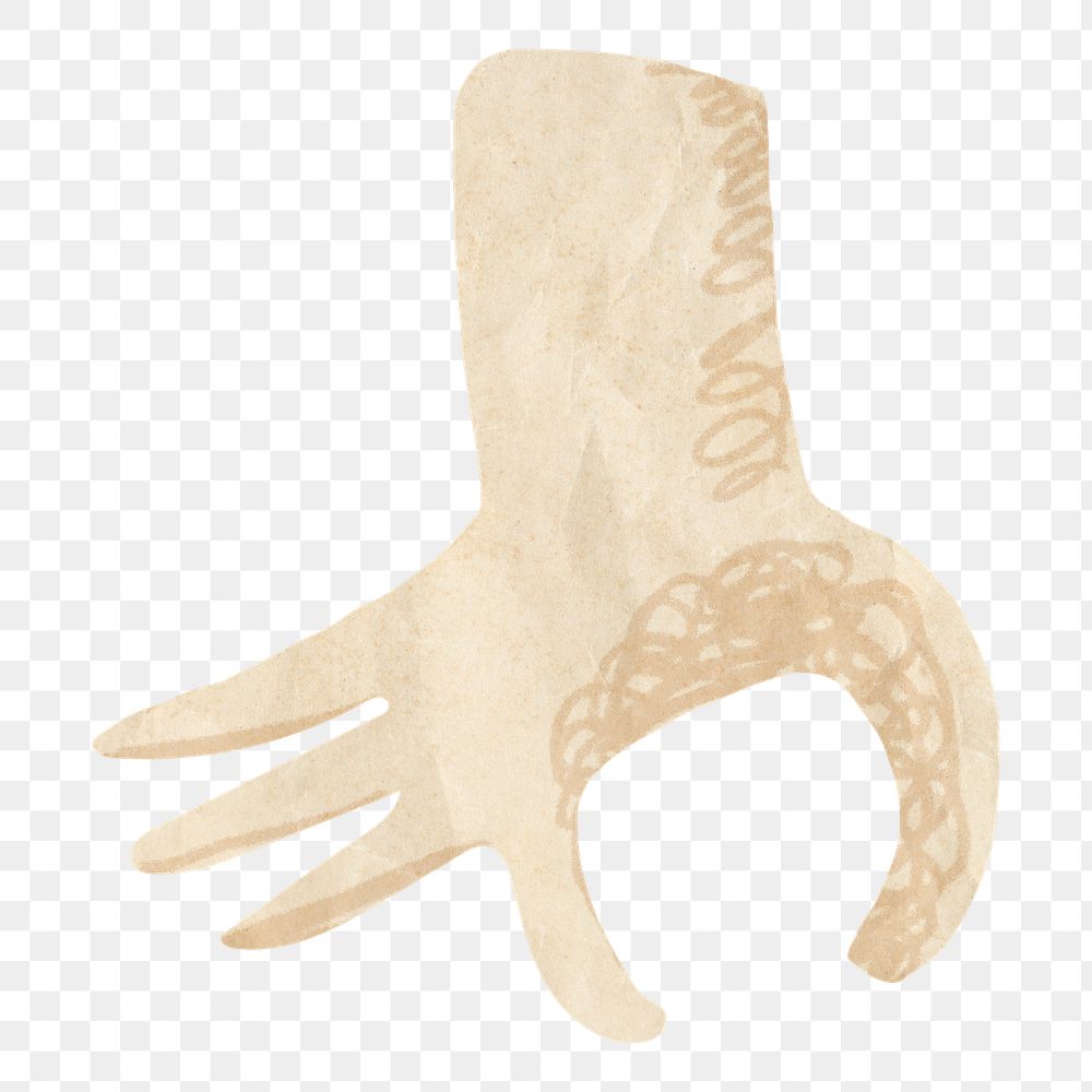 PNG Okay hand gesture, paper craft element, transparent background